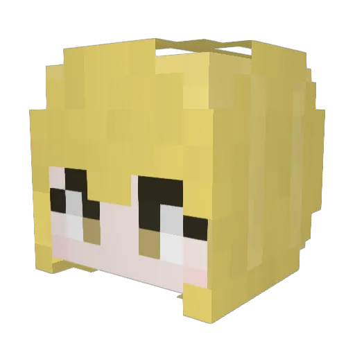 Nikick Minecraft avatar head, 3D render
