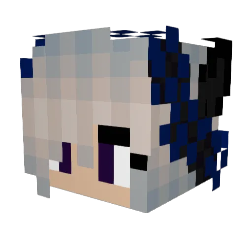 Nikidro Minecraft avatar head, 3D render