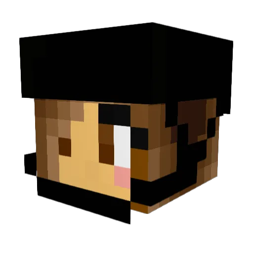 Nikigirl123 Minecraft avatar head, 3D render