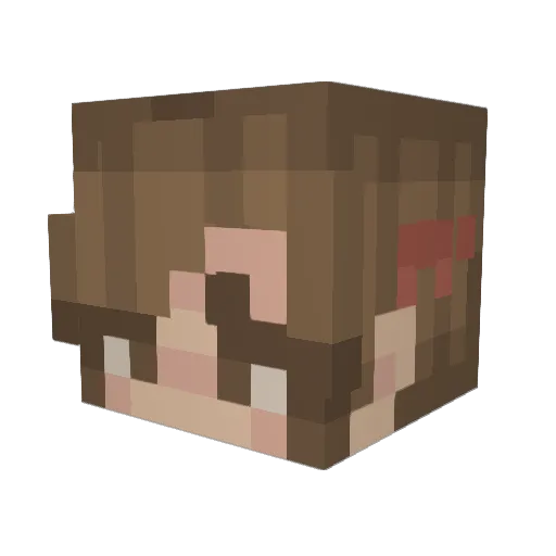 NikiiNovoa Minecraft avatar head, 3D render