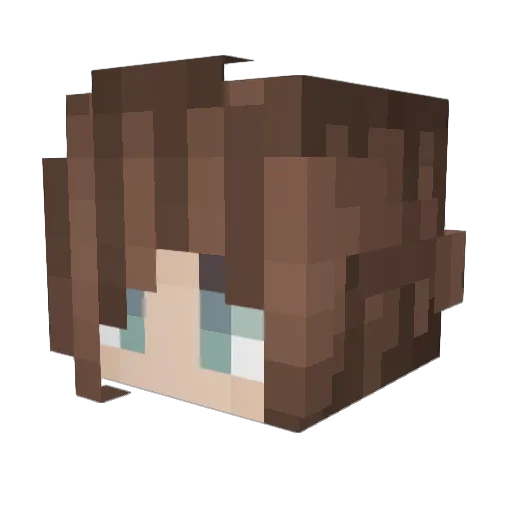 Nikiia_ Minecraft avatar head, 3D render