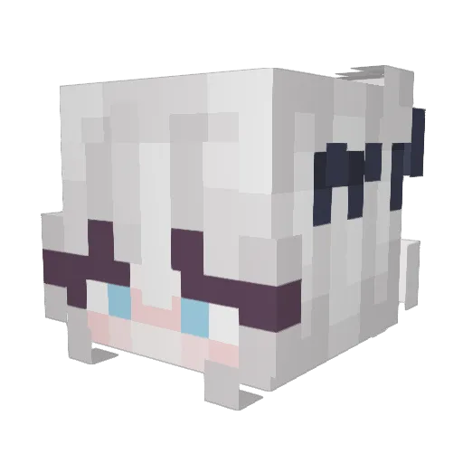 NikiiiGHG Minecraft avatar head, 3D render
