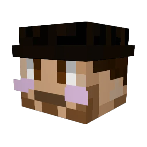 Nikilasch Minecraft avatar head, 3D render