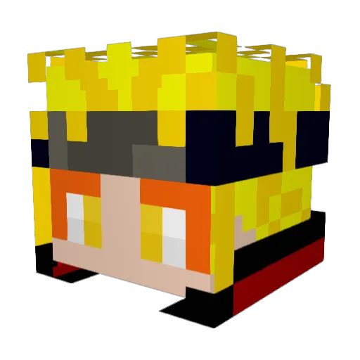 Nikimaru77 Minecraft avatar head, 3D render