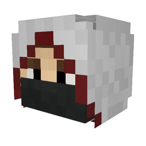 Nikipotter Minecraft avatar head, 3D render