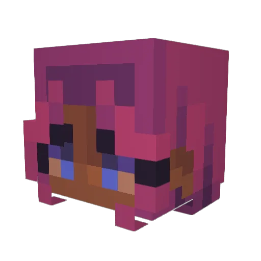 Nikira16 Minecraft avatar head, 3D render
