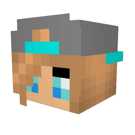 Nikis2006 Minecraft avatar head, 3D render