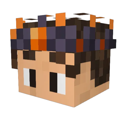 Nikisoel Minecraft avatar head, 3D render