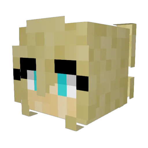 Nikita210 Minecraft avatar head, 3D render