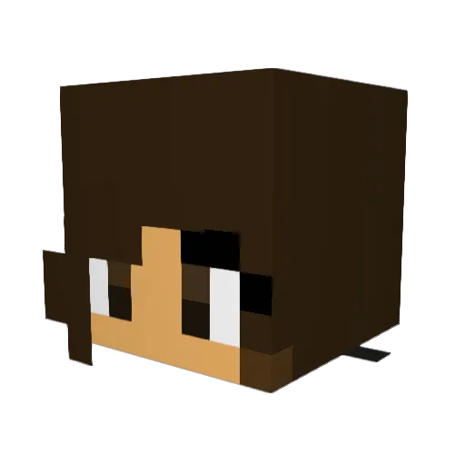 NikitaMary Minecraft avatar head, 3D render