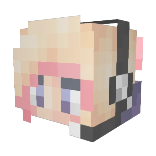 Nikitavanesb Minecraft avatar head, 3D render