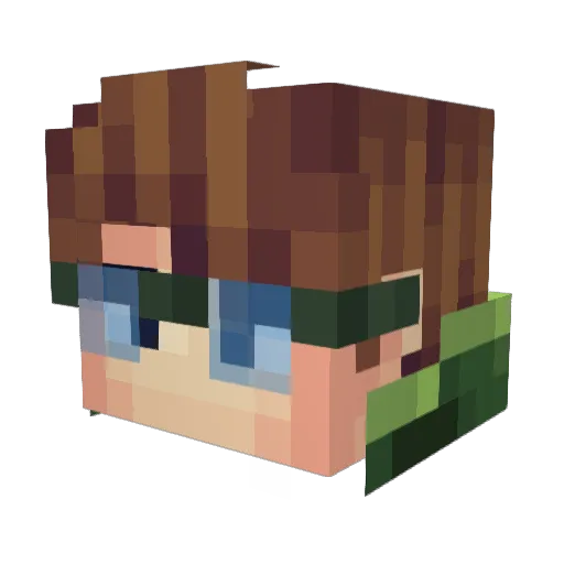 Nikitavikingas Minecraft avatar head, 3D render