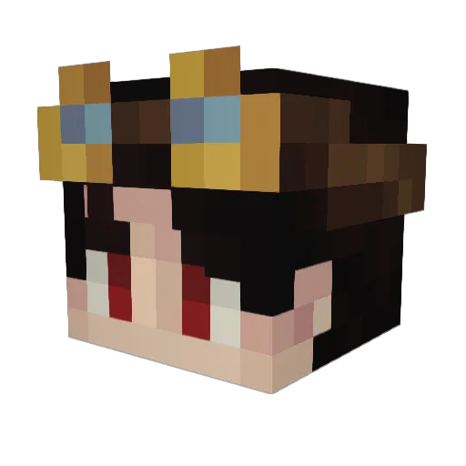 Nikiteh Minecraft avatar head, 3D render