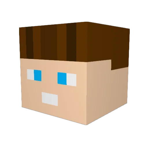 NikitosShk Minecraft avatar head, 3D render
