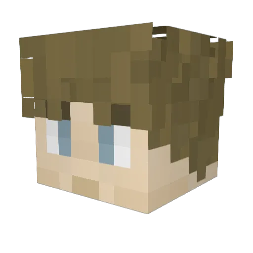 NikitosVet Minecraft avatar head, 3D render