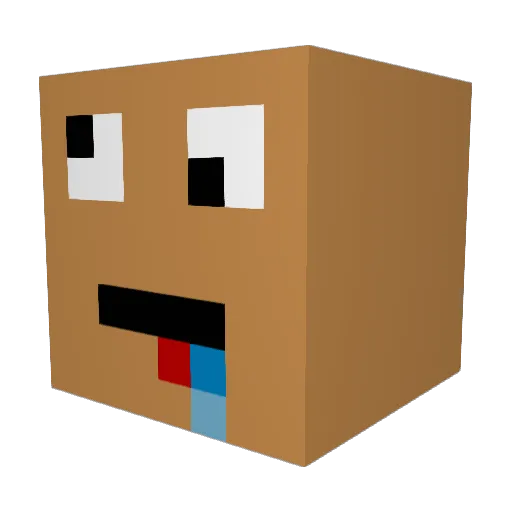 Nikitty Minecraft avatar head, 3D render