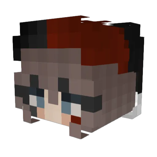 NikkaVR Minecraft avatar head, 3D render