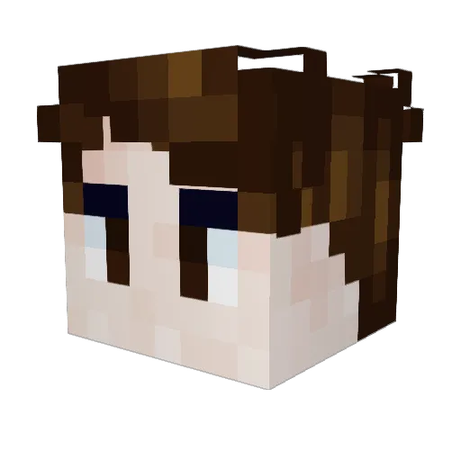 NikkeNick Minecraft avatar head, 3D render