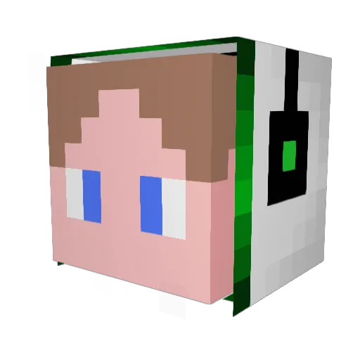 NikkeRF Minecraft avatar head, 3D render