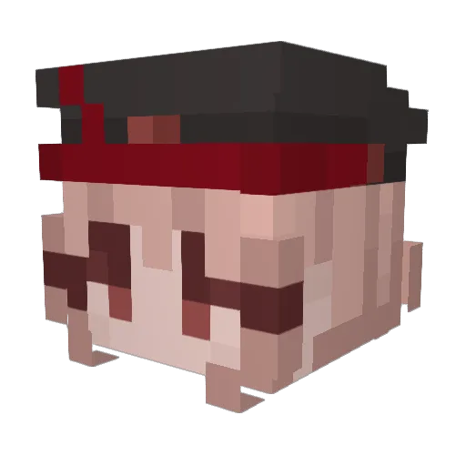 NikkeThighLover Minecraft avatar head, 3D render