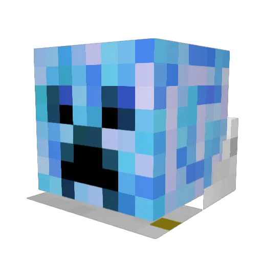 Nikke_132__ Minecraft avatar head, 3D render
