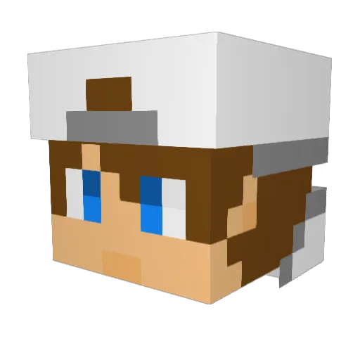 Nikki283 Minecraft avatar head, 3D render