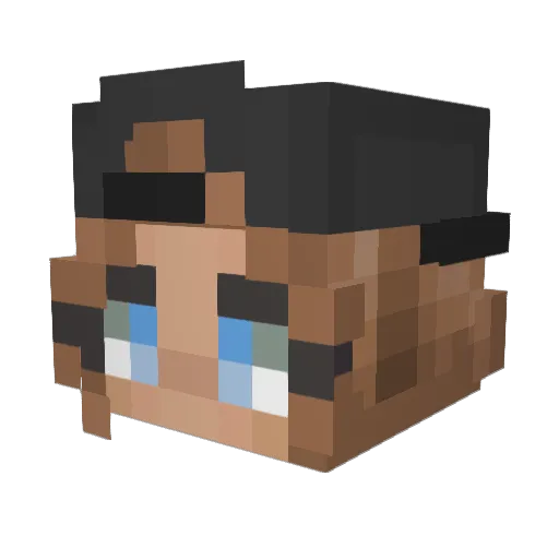 Nikki44903 Minecraft avatar head, 3D render