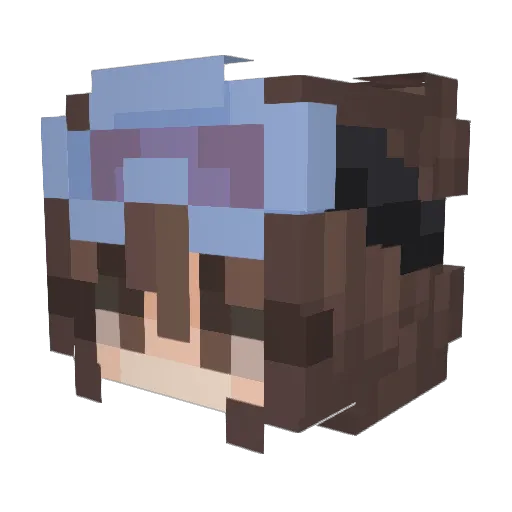 Nikki8Katt Minecraft avatar head, 3D render