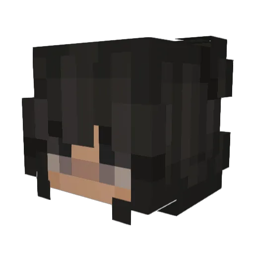 NikkiBeer Minecraft avatar head, 3D render