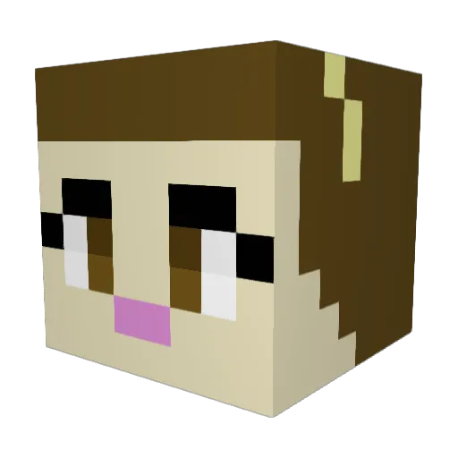 NikkiBl0nsky Minecraft avatar head, 3D render