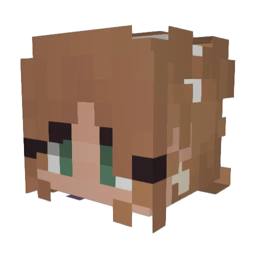 NikkiKitty Minecraft avatar head, 3D render