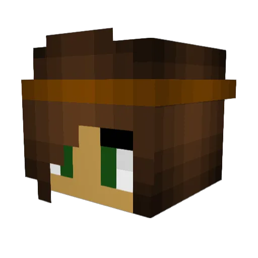 NikkiRules901 Minecraft avatar head, 3D render
