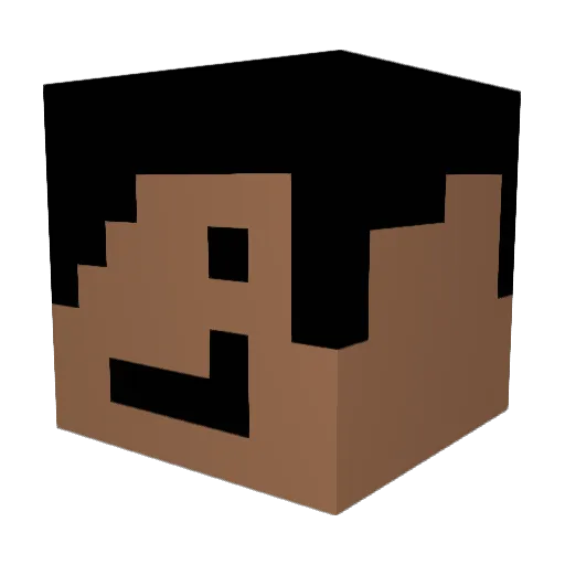 NikkiSi Minecraft avatar head, 3D render