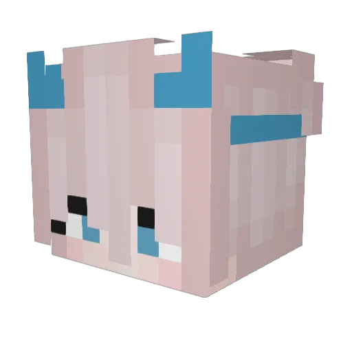 NikkiSixx Minecraft avatar head, 3D render