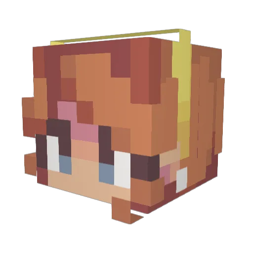 NikkiSkylar Minecraft avatar head, 3D render