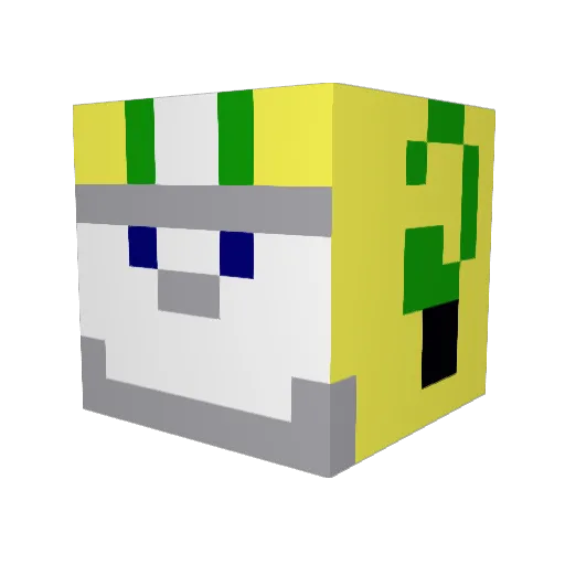 Nikkin Minecraft avatar head, 3D render