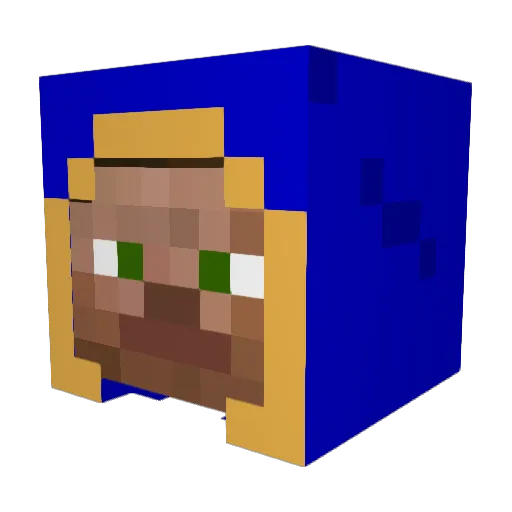 Nikko882 Minecraft avatar head, 3D render