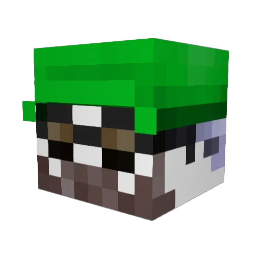 NikkoKilla Minecraft avatar head, 3D render