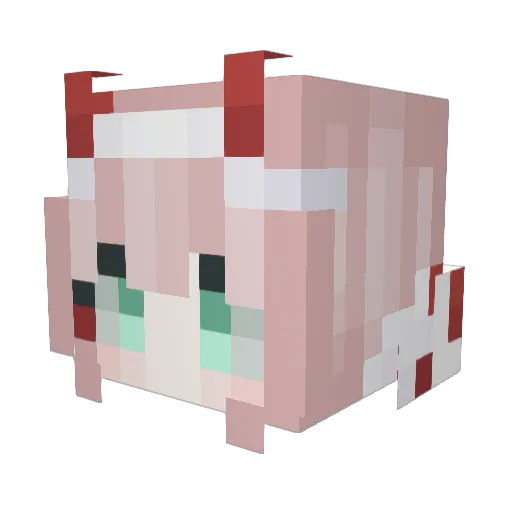 NikkoSaur Minecraft avatar head, 3D render