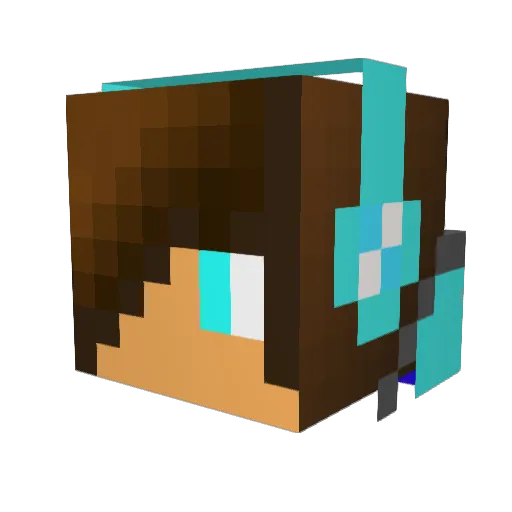 NikkohPlayz Minecraft avatar head, 3D render