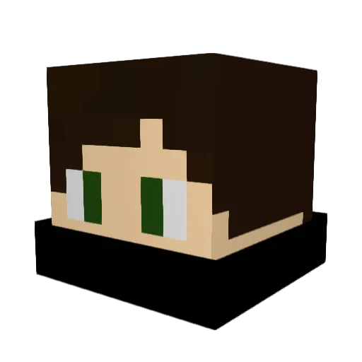 Nikkus2 Minecraft avatar head, 3D render