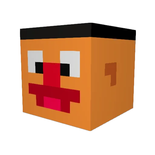Niklaaaaaas Minecraft avatar head, 3D render