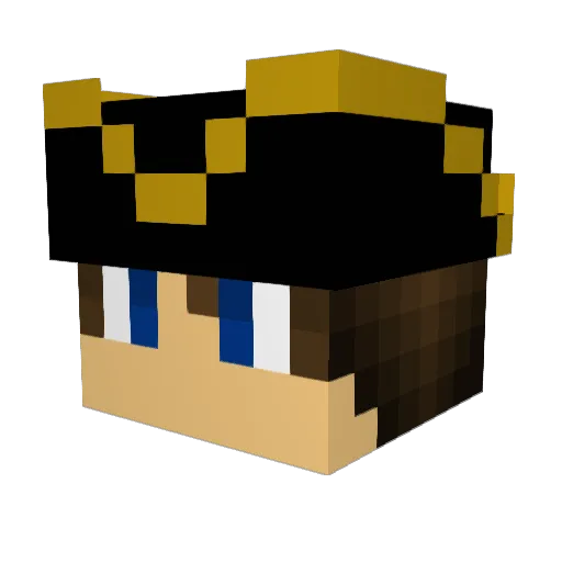 Niklas4th Minecraft avatar head, 3D render