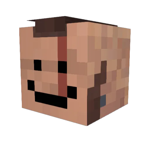 NiklasErLort001 Minecraft avatar head, 3D render