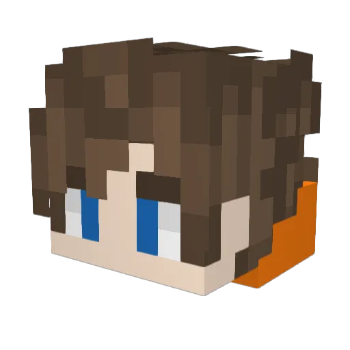 Niklosk Minecraft avatar head, 3D render