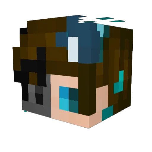 NiknHD Minecraft avatar head, 3D render