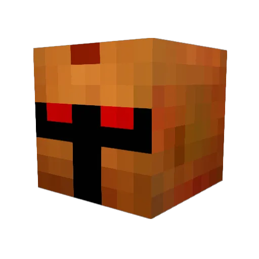 Niknaktom Minecraft avatar head, 3D render