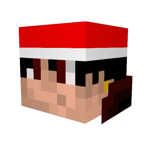 Niknik20 Minecraft avatar head, 3D render