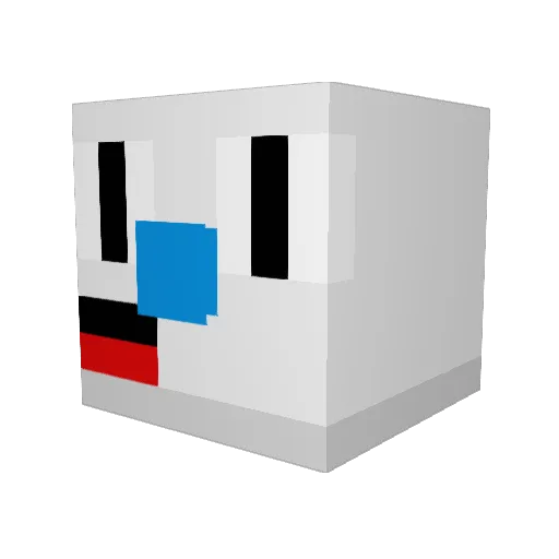 Niko00W00 Minecraft avatar head, 3D render