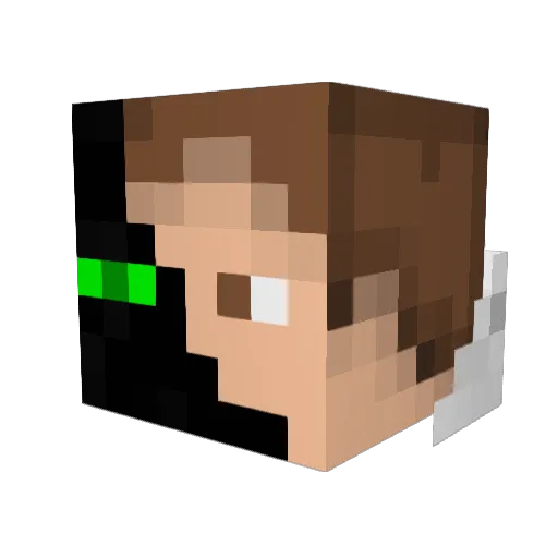 Niko24 Minecraft avatar head, 3D render